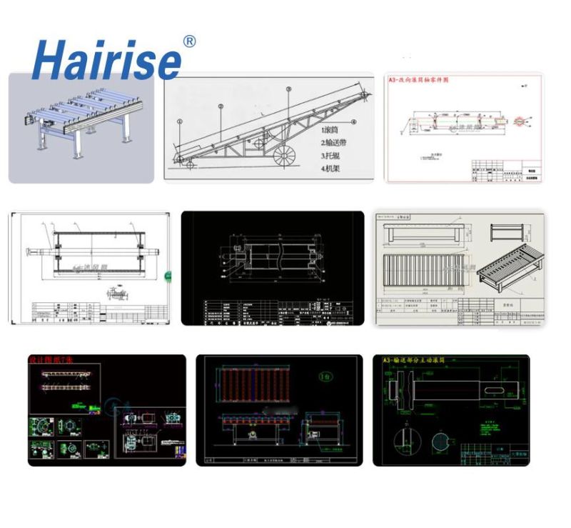 Hairise Stainless Steel 304 Automated Wheel Roller Conveyor Wtih FDA& Gsg Certificate