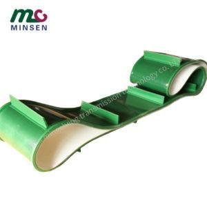 Factory Green PVC/PU/Pvk Light Duty Industrial Conveyor/Transmission/Timing Belting/Belt with Baffle Plate and Guide Bar