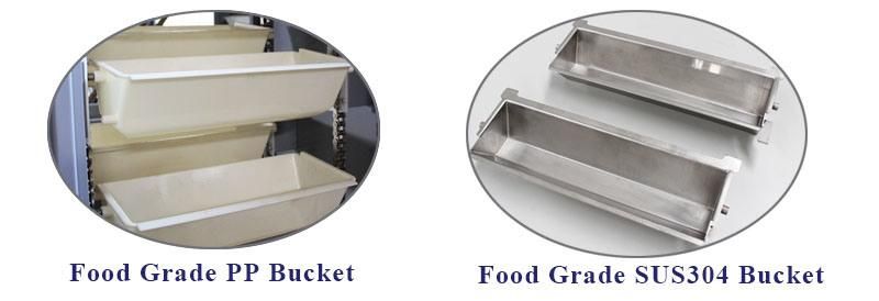 Food Grade Stainless Steel 304 Bucket Hoist Conveyor for Grain Cereal Corn