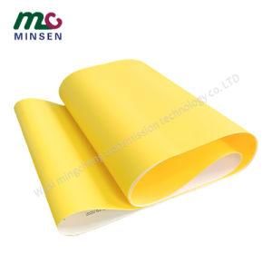 Manufacturers Direct 2mm Yellow Conveyor Belt Customized PVC Light Pipeline Conveyor Belt