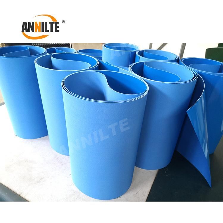 Annilte Factory Direct PU 1mm Blue Smooth Surface Food Grade Conveyor Belt