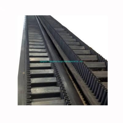 Series Corrugated Bucket Elevator Steep Angle Rubber Sidewall Conveyor Belt