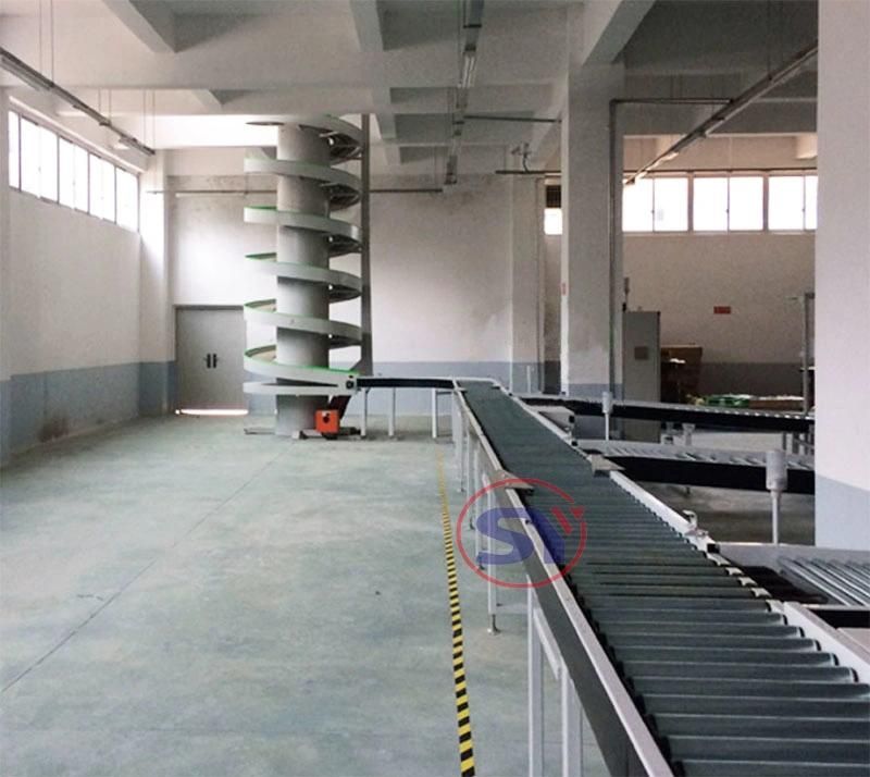 Spiral Elevator Screw Conveyor for Lifting Food Packages Bags