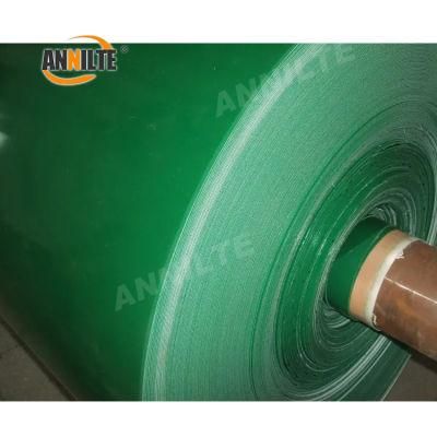 Annilte Light PVC PU Smooth Plain Conveyor Belt with Black, Green, White, Blue Color in Roll