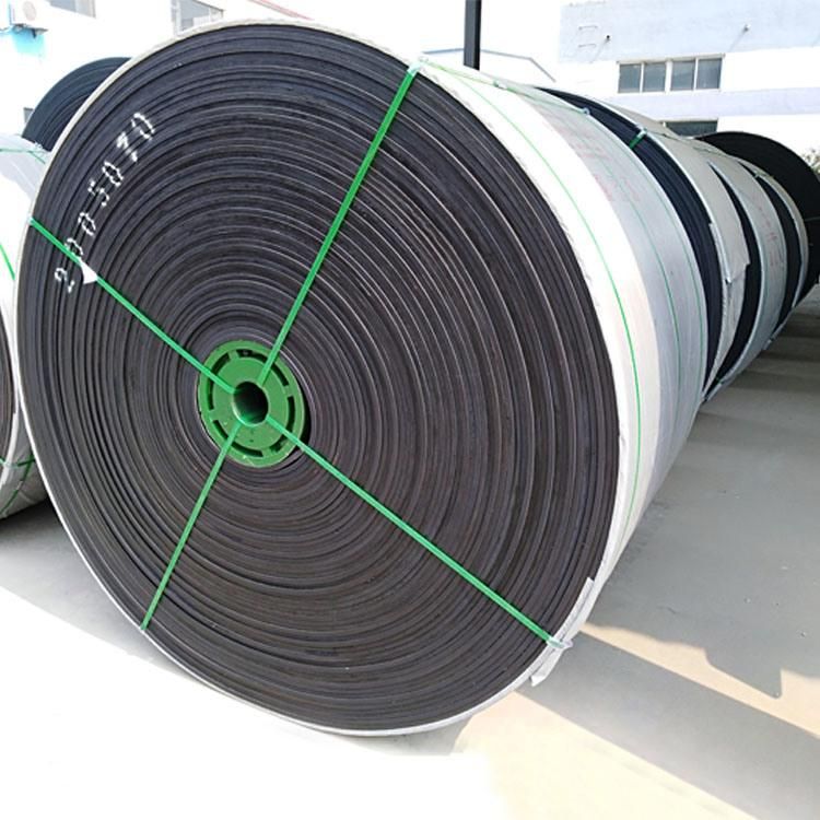 Ep100 Black Rubber Conveyor Belt
