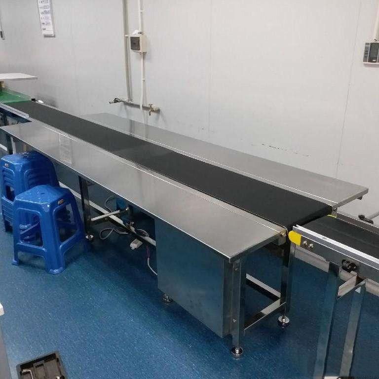 Automatic Cosmetics Production Conveyor Rubber PVC Belt for Bottles Tube