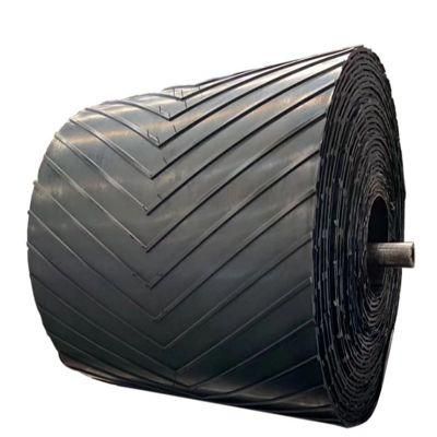 Wear Resistant V Chevron Rubber Conveyor Belt with Cleats