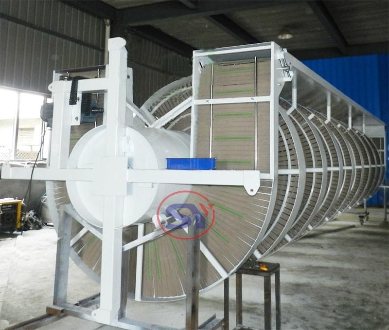 Multiple Inlet Outlet Spiral Conveyor for Small Footprint