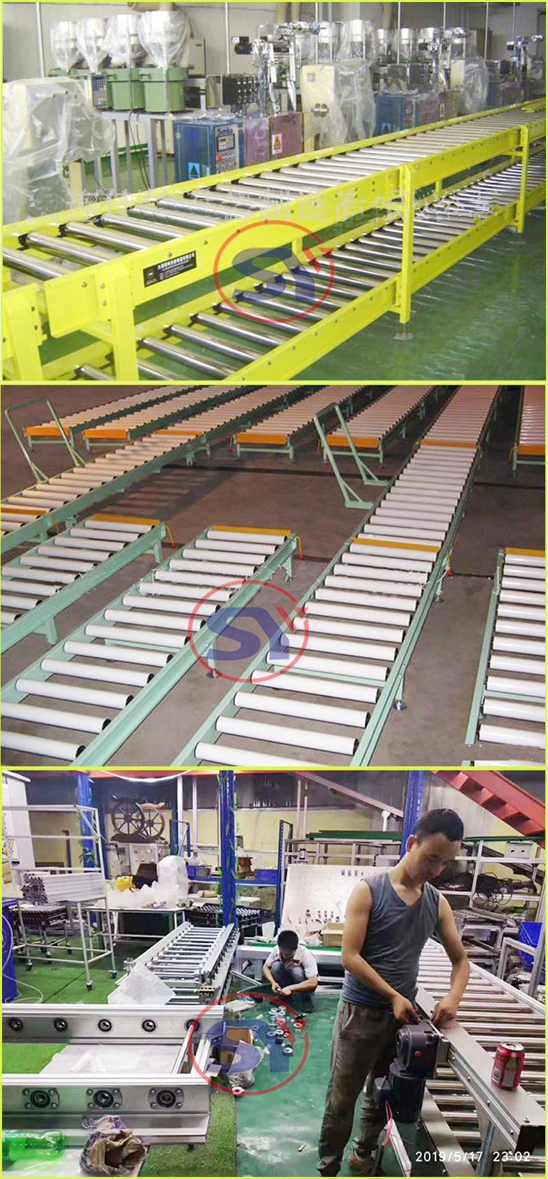 90/180 Degree Bend Driving Roller Conveyor for Plate Crate Barrel