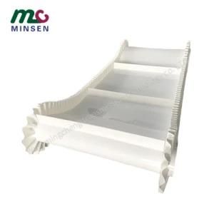 Factory Food Grade White PU/PVC/Pvk Light Duty Industrial Conveyor/Transmission/Timing Belting/Belt with Skirt and Baffle