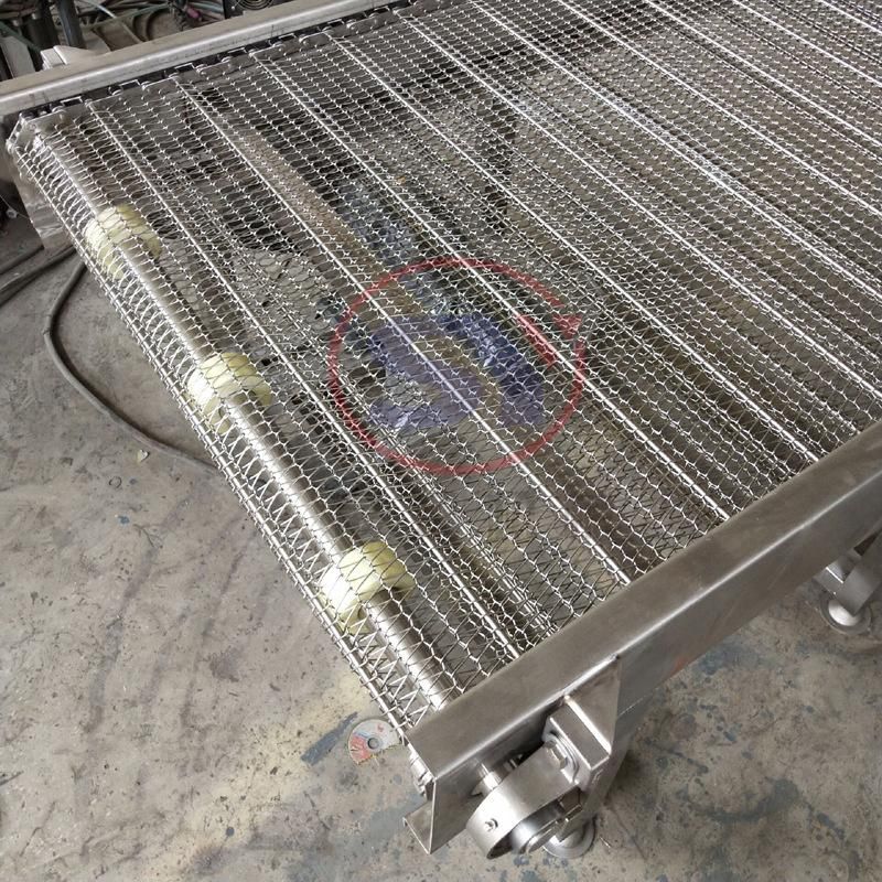 Modular Belt Wire Mesh Conveyor for Cosmetic Bottles Sealing and Transportation