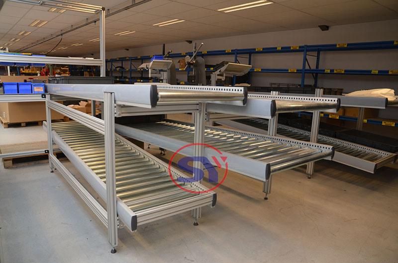 Galvanized Steel Mobile Roller Conveyor for Airport Scanner