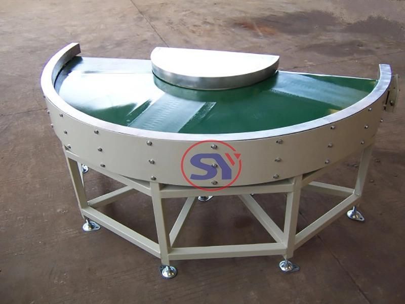 90/180 Degree Curve Belt Conveyor Stainless Steel Structure