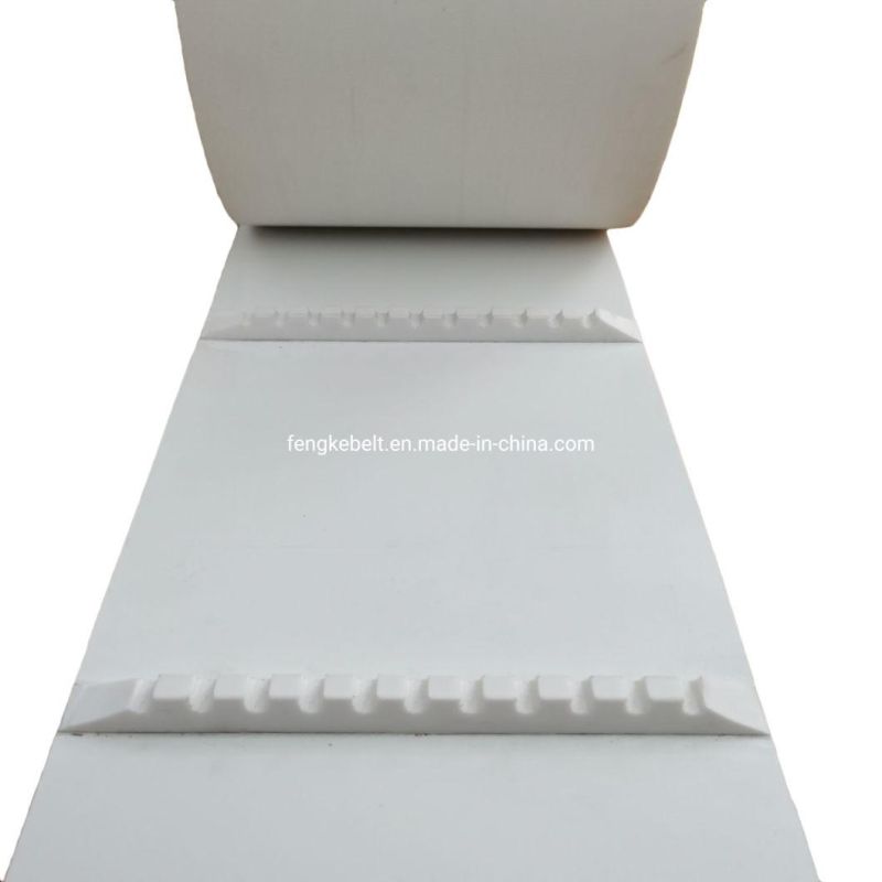 Whit PVC Cleats Coating PVC Conveyor Belt