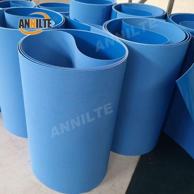 Annilte Factory Direct PU 1mm Blue Smooth Surface Food Grade Conveyor Belt