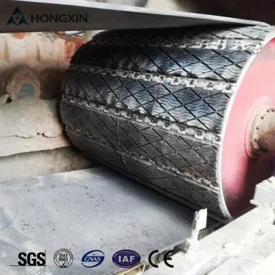 High Wear Resistant Conveyor System 13mm 15mm 18mm Thick Anti Spillage Pulley Lagging Conveyor Drive Pulley with Rubber Lagging