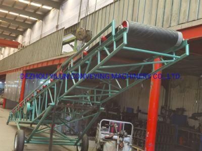 China Manufacturers Portable Conveyor System Mobile Rubber Belt Conveyor for Sale