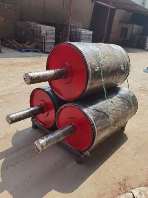 Rubber Sheet Diamond Rubber Pulley Lagging Belt Conveyor Drum Pulley 1200mm for Sale