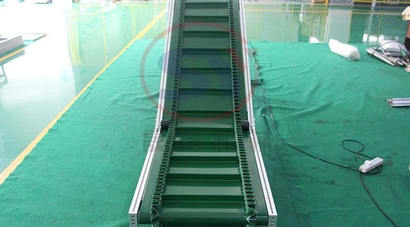Varible Speed Incline Corrugated Sidewall Conveyor Rubber Belt for Plastic Particle