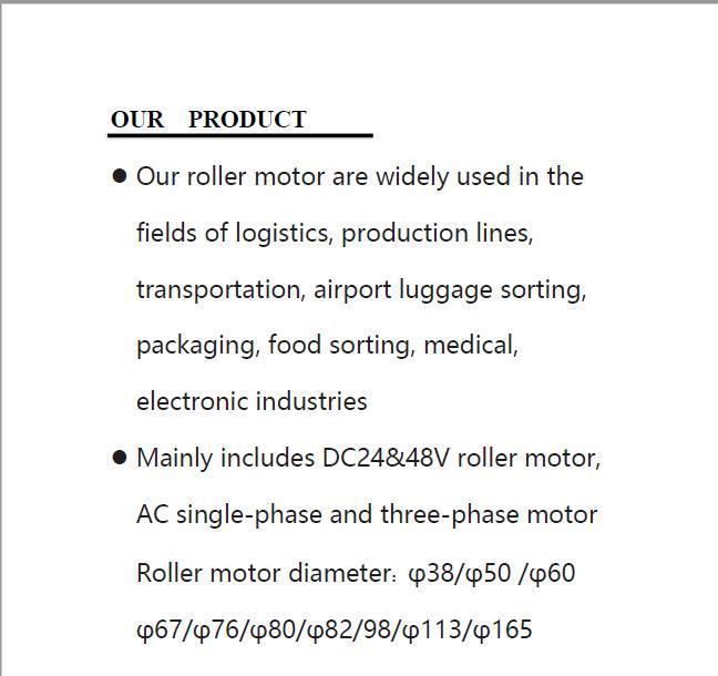 Transport Roller//Steel Roller/Customized Roller Conveyor/Transmission Roller/Carry Roller/Deliver Roller Building in Motor