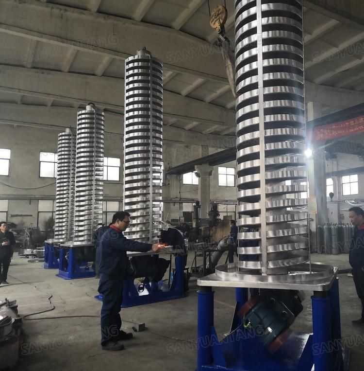 Cooling Vertical Vibrating Spiral Elevator Conveyor for PE PP Particles