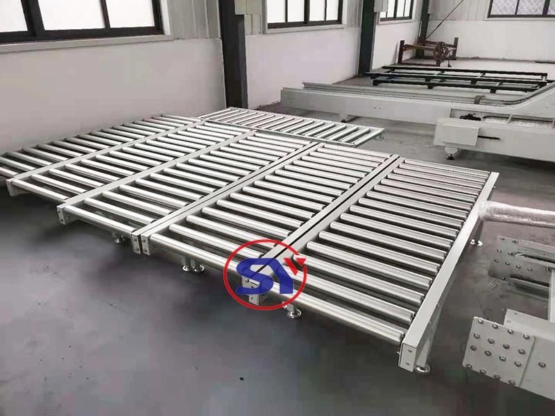 Stainless Steel Motorised Gravity Roller Conveyor Table for Conveying Pallet Carton Box Crate