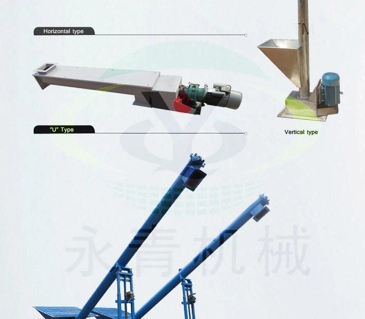 Stainless Steel Inclined Screw Conveyor with Small Hopper