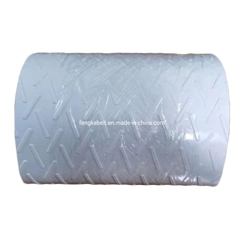 3X400X12400 Special Pattern White PVC Conveyor Belt