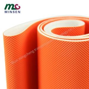 Factory Hot Sale 2mm Orange Diamond Profile Pattern PVC Conveyor Belt Wear - Resistant Treadmill Belt Gym Treadmill Running Belt Custom