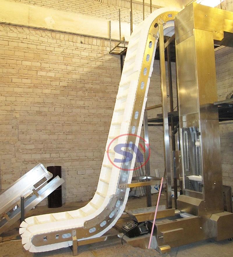 Modular PP Belting Apron Belt Conveyor Feeder with Funneling Hopper