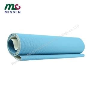 Factory High Quality Blue PVC/PU/Pvk Light Duty Industrial Conveyor/Transmission Belting/Belt with Diamond Pattern for Treadmill