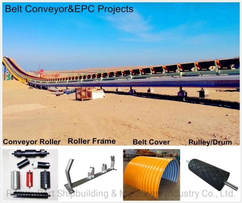 Quality Assurance Land Belt Conveyor for Cement, Port, Power Plant Industries