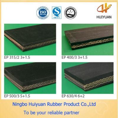 Black Ep Fabric Heavy Duty Rubber Conveyor Belt in Rubber Belt