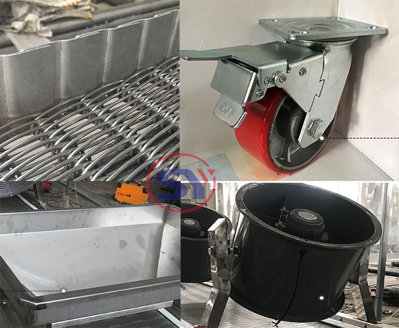 Stainless Steel/PVC Metal Grid Flat Belt Conveyor Machine for Meat Products Processing