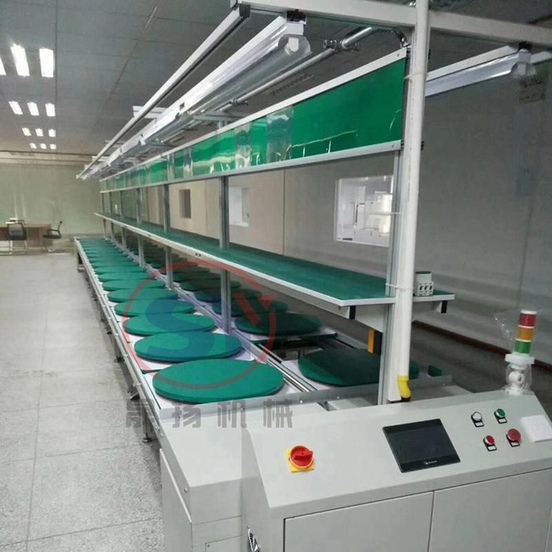 Circular Double Layer Flat Belt Conveyor Electronics Assembly Production Line for Sale