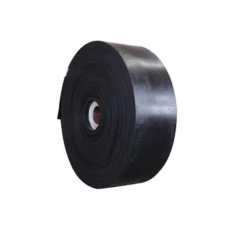 Heavy Black Flat Rubber Belt Conveyor for Agricalture Use