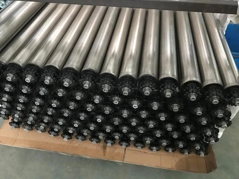 Heavy Duty Gravity Steel Conveyor Belt Rollers with Wall Tubes