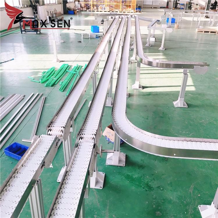 Flat Plastic Flexible Chain Conveyor Customize Conveyor Machines