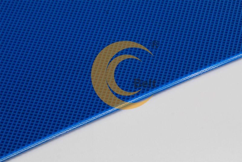 Blue diamond 3mm PVC conveyor belt for food industries