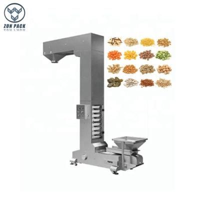 Z Shape 304 Stainless Steel Food Grade High Speed Bucket Elevator Conveyor for Nuts Snack Food