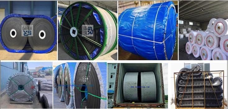 Heat Resistant DIN 22102 Rubber Ep400/3 Fabric Sidewall Rubber Conveyor Belt for Metallurgy