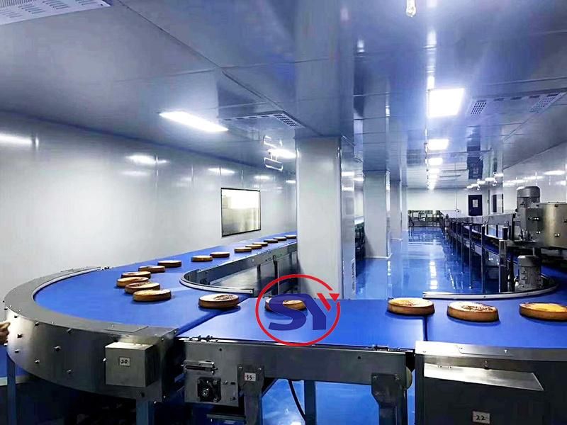 Easy Cleanability Oil-Resistant Sandwich Belt Conveyor for Flatbread Snack Dessert Pastry