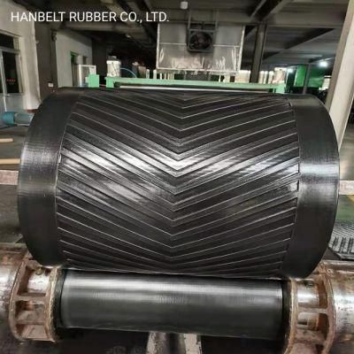 Polyester Canvas V-Shape Pattern Chevron Ep Rubber Conveyor Belt