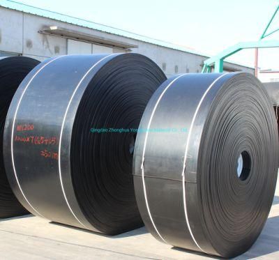 Extra Wide Black Flat Rubber Conveyor Belt Factory