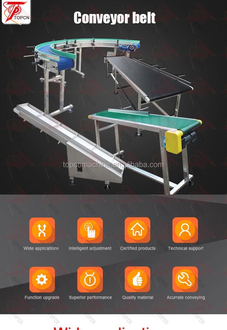 Modular Food Grade Mini PVC Rubber Flat Small Inclined Belt Conveyor