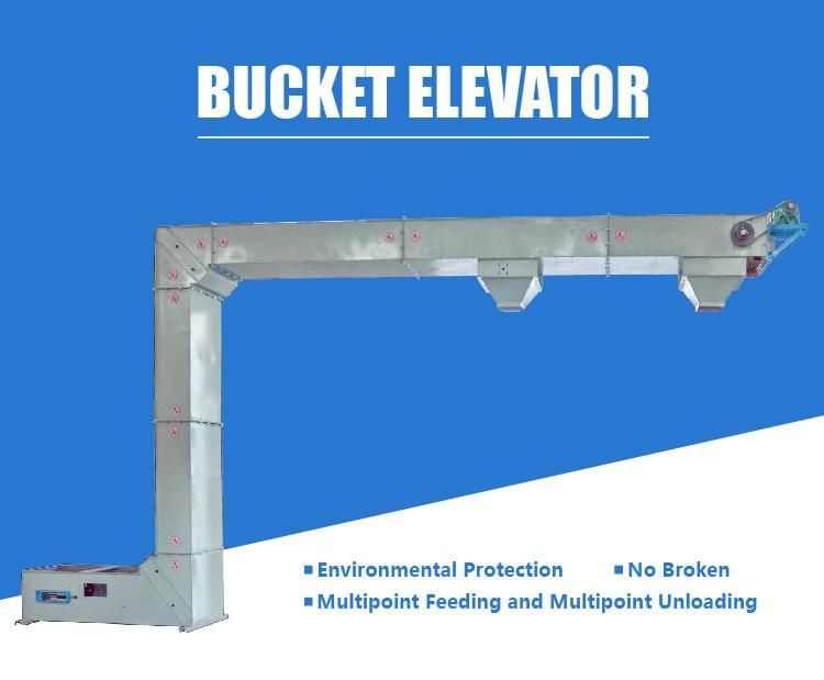 Stainless Steel Chain Z Shape Bucket Conveying Elevator for Distributor