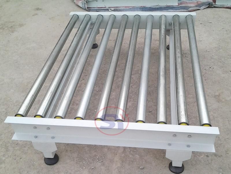 Automatic Industrial Zinc-Plated Steel Roller Conveyor Table with Assembly Station