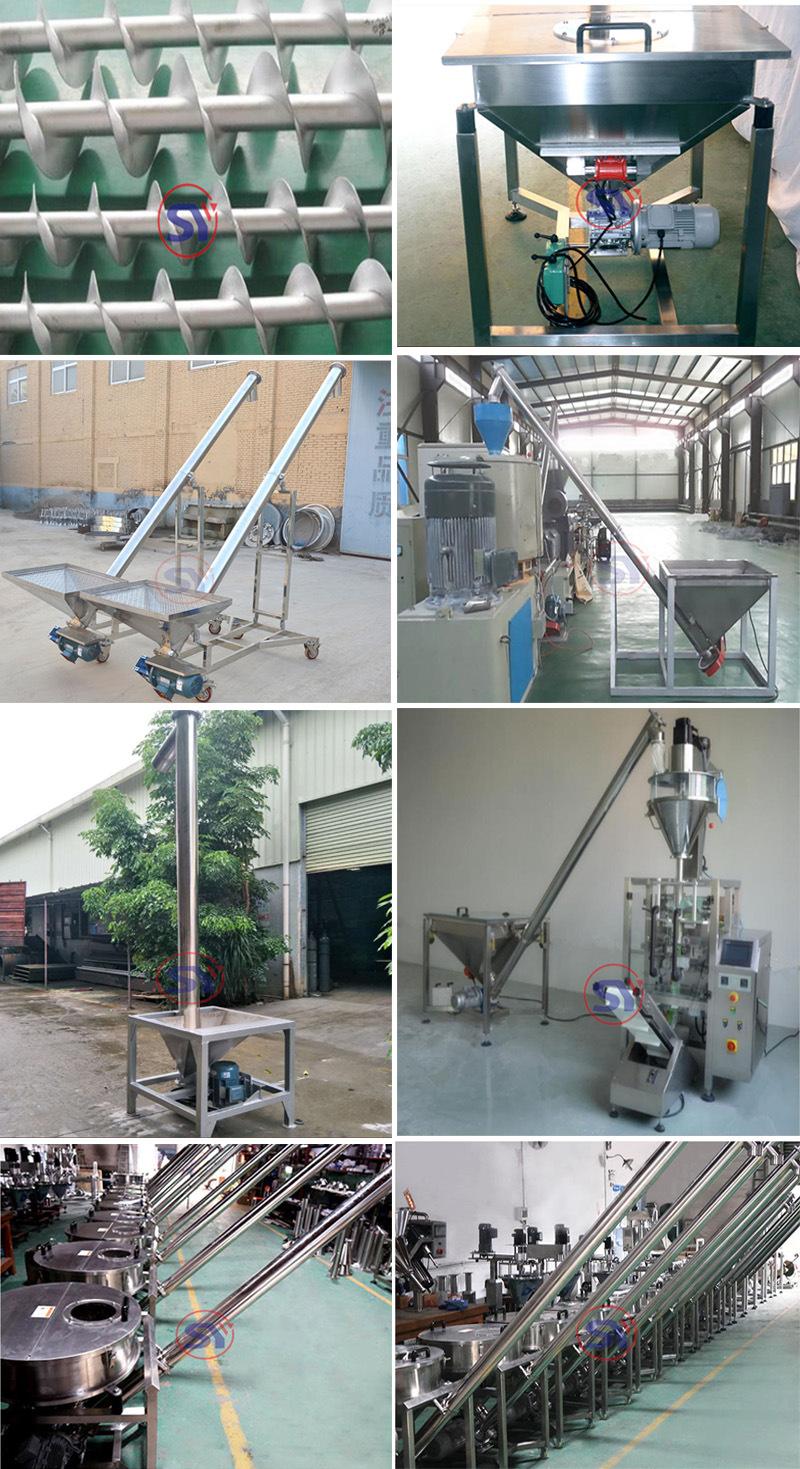 Professional Manufacturer Incline Screw Conveyor Spiral Auger Conveyor with Discharge Funnel