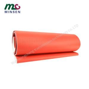 Factory High Quality Orange PVC/PU/Pvk Light Duty Industrial Conveyor/Transmission/Timing Belting/Belt with Diamond Pattern for Treadmill