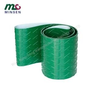 Factory Green PVC/PU/Pvk Light Duty Industrial Conveyor/Transmission Belting/Belt with Herringbone Pattern for Tobacco Industry